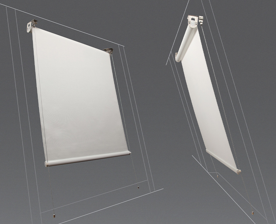 Cable guided shades