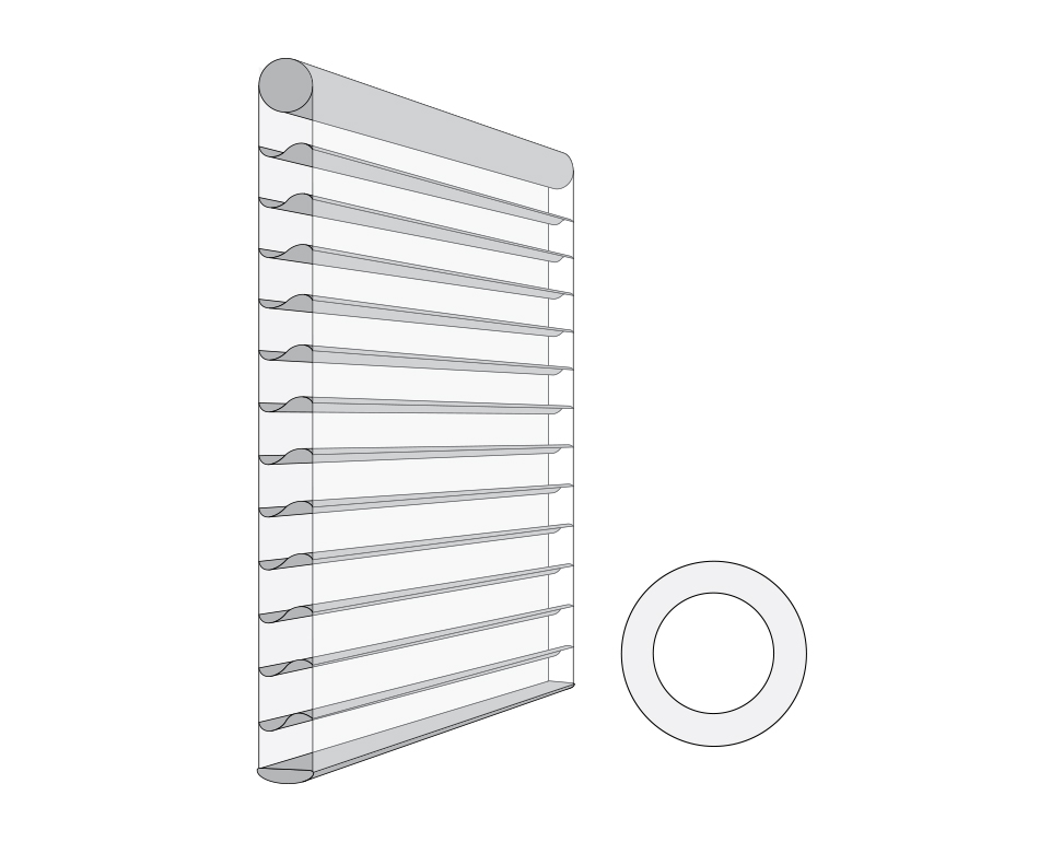 Horizontal Sheer blind 2 vane