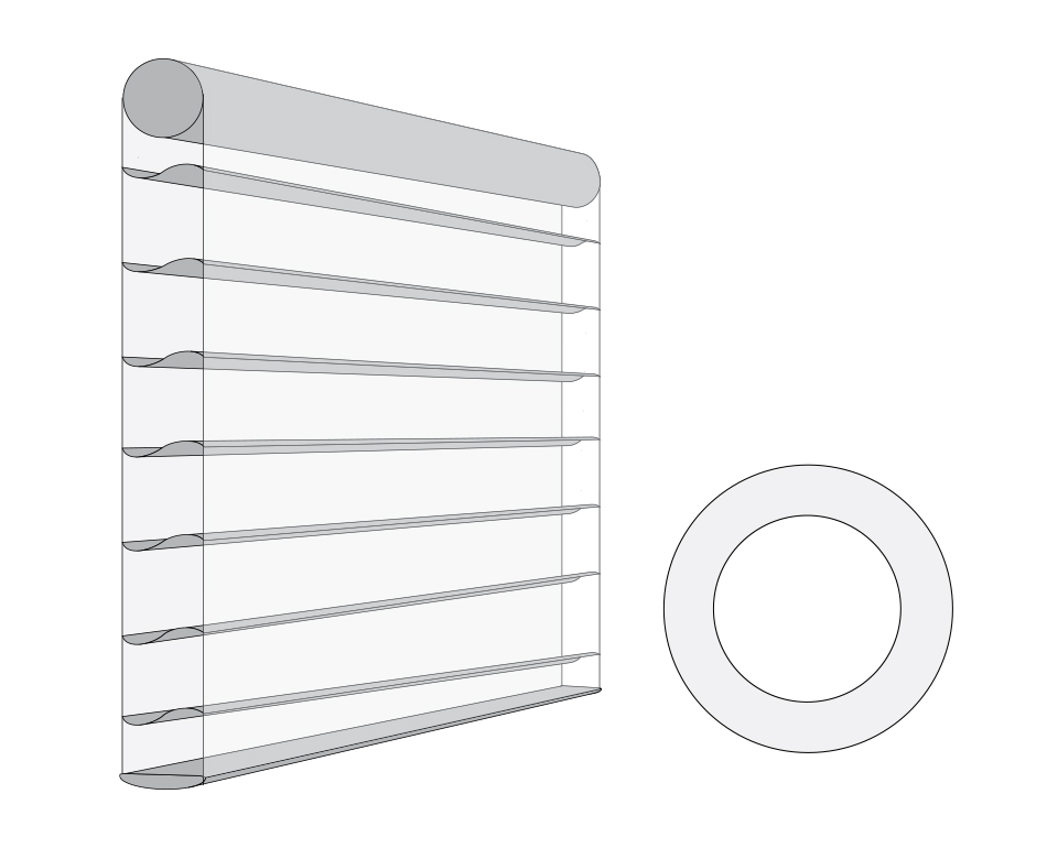 horizontal sheer blinds 3 vane